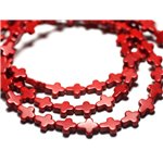 20pc - Perles Turquoise synthèse Croix 10x8mm Rouge - 4558550000187 20pc - Perles Turquoise synthèse Croix 10x8mm Rouge - 4558550000187
