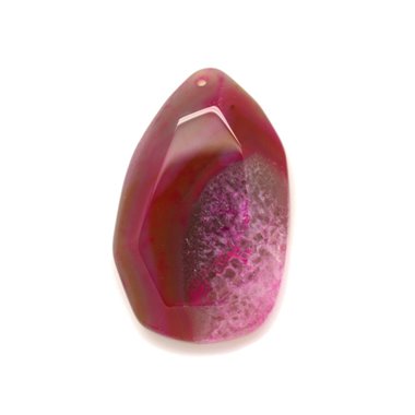 N9 - Pendentif en Pierre - Agate rose et quartz goutte facettée 64mm - 8741140001640 