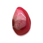 N19 - Pendentif en Pierre - Agate rose et quartz goutte facettée 64mm - 8741140001749 