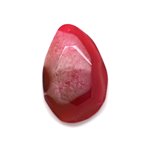 N19 - Pendentif en Pierre - Agate rose et quartz goutte facettée 64mm - 8741140001749 