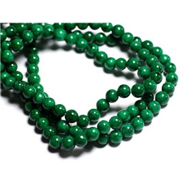 20pc - Stone Beads - Jade Balls 6mm Empire Green - 8741140001084 