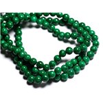 20pc - Perles de Pierre - Jade Boules 6mm Vert Empire - 8741140001084 