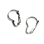 100pc - Boucles d'oreilles Métal Argenté Rhodium Dormeuses 21mm - 8741140001312 