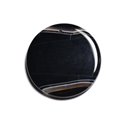 N8 - Pendentif Pierre semi précieuse - Agate noire et blanche rond 47mm - 8741140001398 