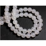 20pc - Perles de Pierre - Agate blanche Boules 4mm -  8741140000254 