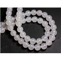 10pc - Perles de Pierre - Agate blanche Boules 8mm -  8741140000278 