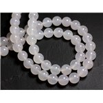 4pc - Perles de Pierre - Agate blanche Boules 12mm -  8741140000292 