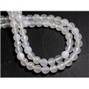 20pc - Perles de Pierre - Agate blanche Boules Facettées 4mm -  8741140000308 