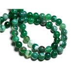 4pc - Perles de Pierre - Agate verte Boules 12mm -  8741140000605 