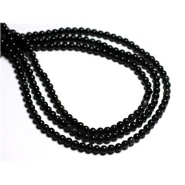 20pc - Perles Pierre Obsidienne noire arc en ciel Boules 4mm - 8741140000810