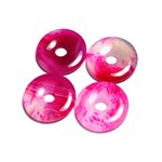 Pendentif en Pierre semi précieuse - Agate Rose Donut Pi 30mm - 4558550091734 