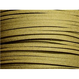 5 metri - Cordino per cordino in pelle scamosciata 3x1,5 mm Beige cachi chiaro 4558550016430 