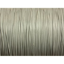 10 meters - Waxed Cotton Cord 0.8mm Light gray - 4558550015976 