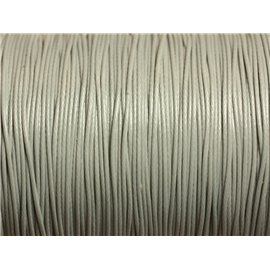 10 metri - Cordino in cotone cerato 0,8 mm Grigio chiaro - 4558550015976 