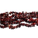 120pc environ - Perles de Pierre Jaspe rouge poppy Rocailles Chips 5-10mm -  4558550019059 