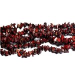 120pc environ - Perles de Pierre Jaspe rouge poppy Rocailles Chips 5-10mm -  4558550019059 