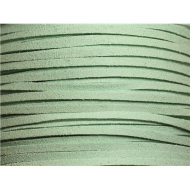 5 mètres - Cordon Lanière Suédine 3x1.5mm Vert Turquoise Menthe  4558550006967 