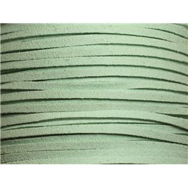 5 Meter - Cord Laniere Wildleder 3mm Grün Türkis Mint Pastell - 4558550006967