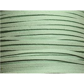 5 meters - Suede Lanyard Cord 3x1.5mm Mint Green Turquoise 4558550006967 