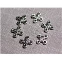 20pc - Connecteurs Pendentifs Boucles d'oreilles Métal Argenté Noeud Celtique Croix 12.5mm - 4558550095299 