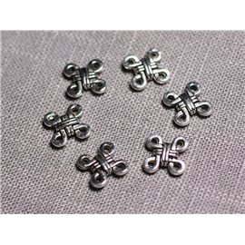 20pc - Connectors Pendants Earrings Silver Metal Celtic Knot Cross 12.5mm - 4558550095299 