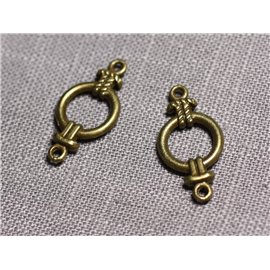 10pc - Connectors Pendants Earrings Metal Bronze Marine Knots 25mm - 4558550095251 
