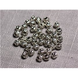 50pc - Perles Métal argenté Rondelles Toupies 5.5mm - 4558550095121  50pc - Perles Métal argenté Rondelles Toupies 5.5mm - 4558550095121