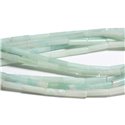 4pc - Perles de Pierre - Amazonite Tubes 13x4mm - 4558550095459 