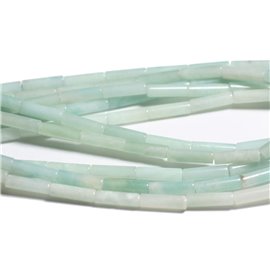 4pc - Stone Beads - Amazonite Tubes 13x4mm - 4558550095459 