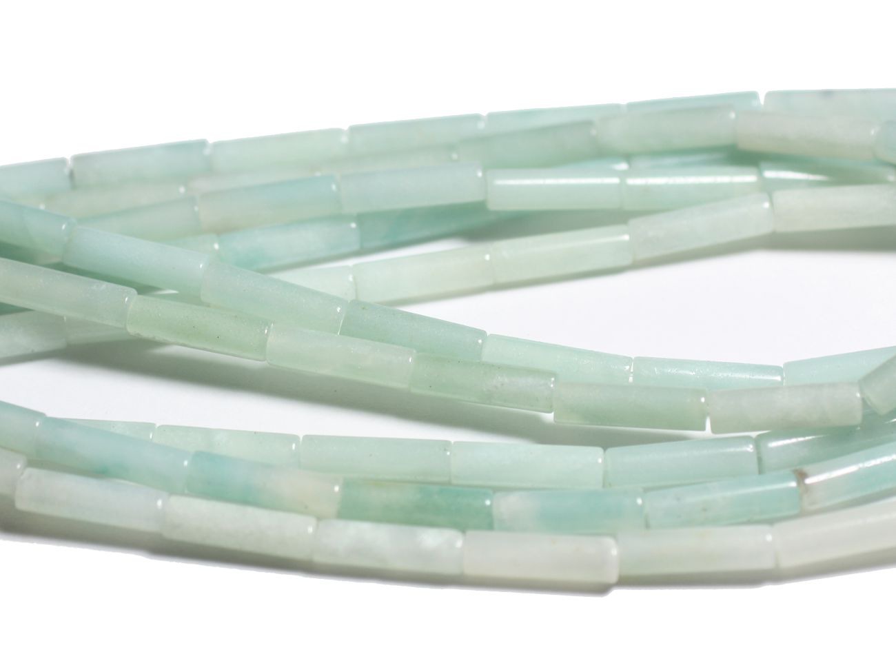 4pc - Perles de Pierre - Amazonite Tubes 13x4mm - 4558550095459 
