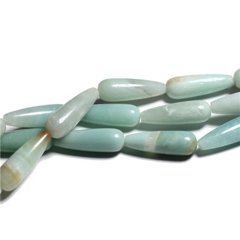 1pc - Perle de Pierre - Amazonite longue Goutte 30x10mm - 4558550095510 