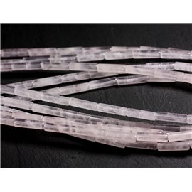 4pc - Perline di pietra - Tubi di quarzo rosa 13x4mm - 4558550095473 