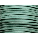 5 metres - Cordon Laniere Suedine Daim 3mm Bleu Vert Paon Canard - 4558550002495