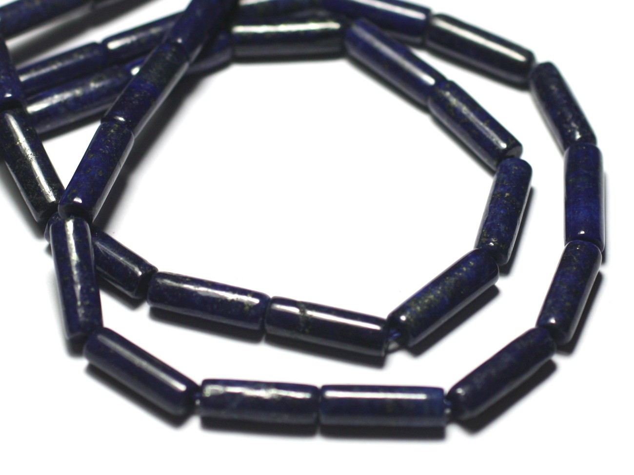 4pc - Perles de Pierre - Lapis Lazuli Tubes 13x4mm - 4558550095480 