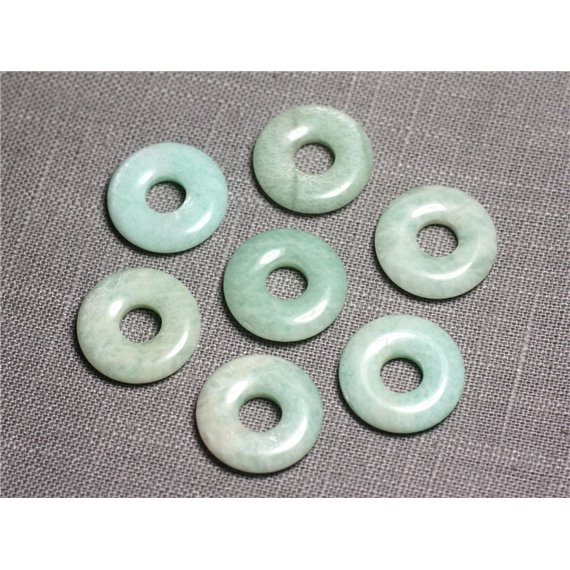 Pendentif Pierre semi précieuse - Amazonite Russie Donut Pi 20mm - 4558550092069 