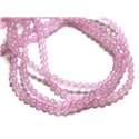 Fil 39cm 90pc env - Perles de Pierre - Jade Boules 4mm Rose Mauve - 4558550093028 