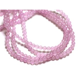 40pc - Stone Beads - Jade Balls 4mm Pink Mauve - 4558550093035