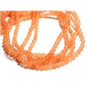 Fil 39cm 90pc env - Perles de Pierre - Jade Boules 4mm Orange pastel - 4558550093066 