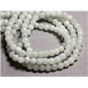 20pc - Perles de Pierre - Jade Boules 6mm Blanc Gris clair - 4558550093110 