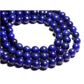 4st - Stenen kralen - Lapis Lazuli balletjes 10mm B - 4558550093233 