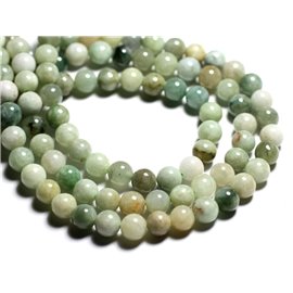 2pc - Stone Beads - Burmese Jade 8mm Balls - 4558550092854 