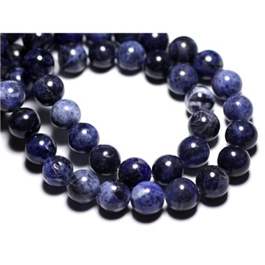 2pc - Perles de Pierre - Sodalite Boules 12mm - 4558550092946 