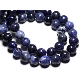 2pc - Stone Beads - Sodalite Balls 12mm - 4558550092946 