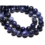 2pc - Perles de Pierre - Sodalite Boules 12mm - 4558550092946 