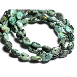 4pc - Stone Beads - African Turquoise Drops 12x8mm - 4558550092953 