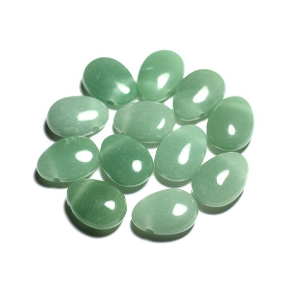 Pendentif Pierre semi précieuse - Aventurine verte Goutte 25mm - 4558550092199 