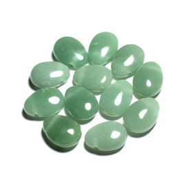 1pc - Piedra colgante - Gota de aventurina 25mm Verde claro - 4558550092199
