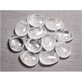 Semi Precious Stone Pendant - Rock Crystal Quartz Drop 25mm - 4558550020659 