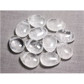 Semi Precious Stone Pendant - Rock Crystal Quartz Drop 25mm - 4558550020659 