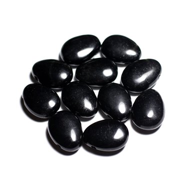 Pendentif Pierre semi précieuse - Obsidienne noire Goutte 25mm - 4558550092298 